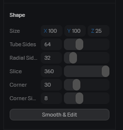 Shape Options